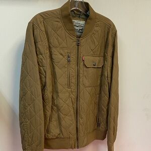Levi's Men's Olive Quilted Bomber Jacket